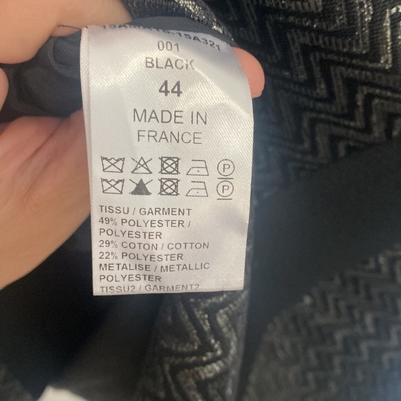 Chloe Metallic Chic Fall Black Blazer Jacket - Picture 7 of 11